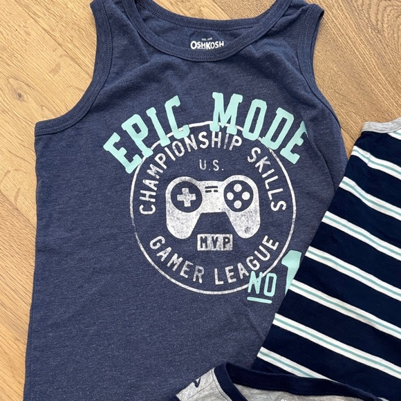 Carter's Navy, Striped, and Shark Tank Tops - Picture 7 of 7